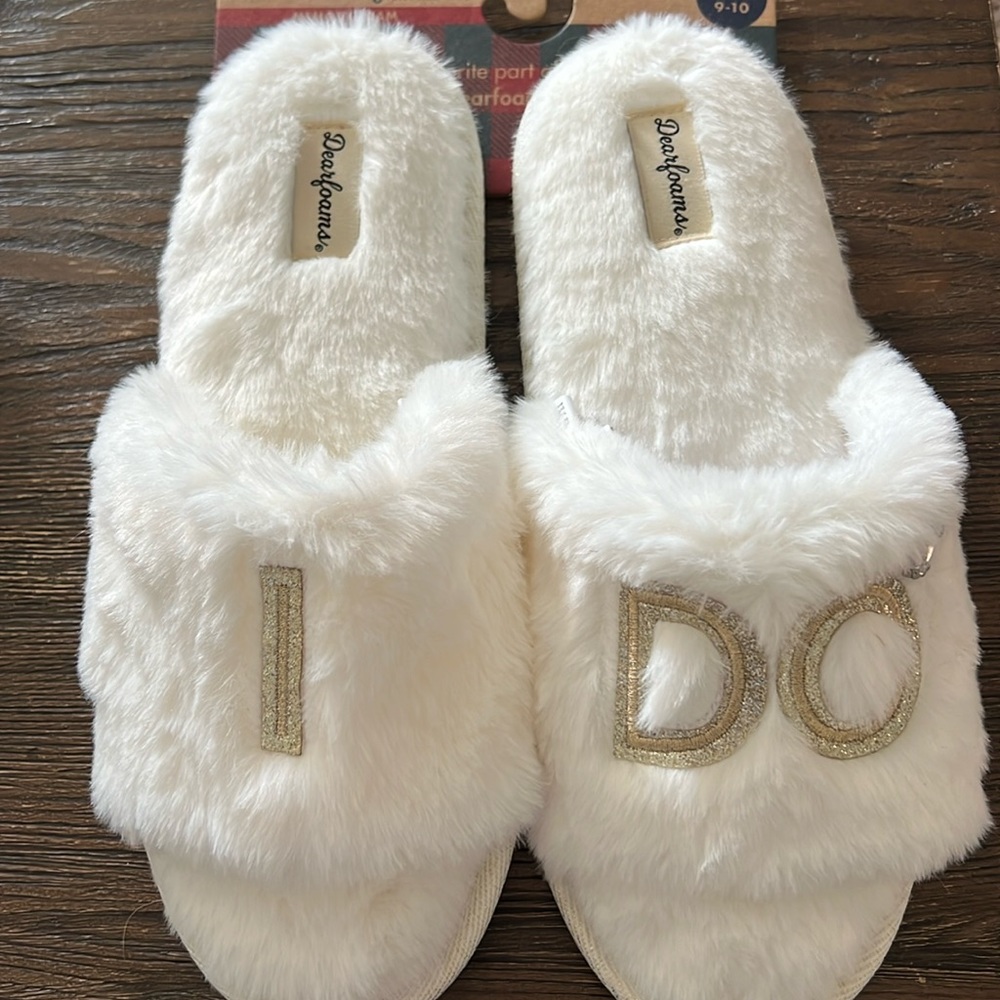 “I Do” slippers, Dearfoams, Large